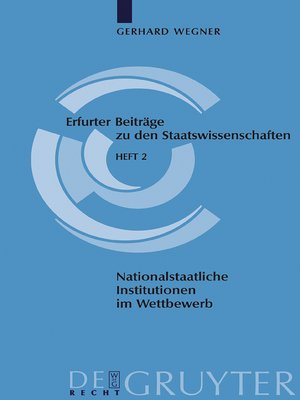 cover image of Nationalstaatliche Institutionen im Wettbewerb